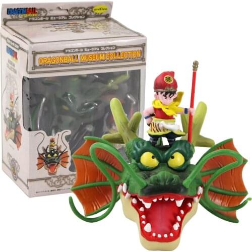 12cm Dragon Ball Goku with Shenron Decoration Statue PVC Action Figure Toys Model Doll
