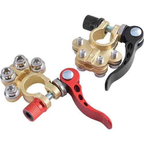 2pcs Battery Terminal Connectors with Hex Wrench Positive Negative Quick Release Disconnect Car Battery Cable Terminal Clamps