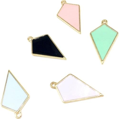 30PCS/Lot 16*28mm Geometry Charms Enamel Charms DIY Jewelry Oil Drop Bracelet Necklace Jewelry Accessory DIY Craft