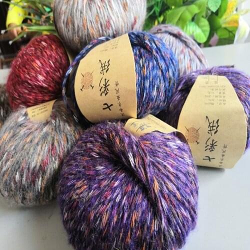 50g Wool Colorful Alpaca Velvet Wool Cashmere Yarn For DIY Hand Knitting Crochet DIY Sweater Scarf Hat Thread