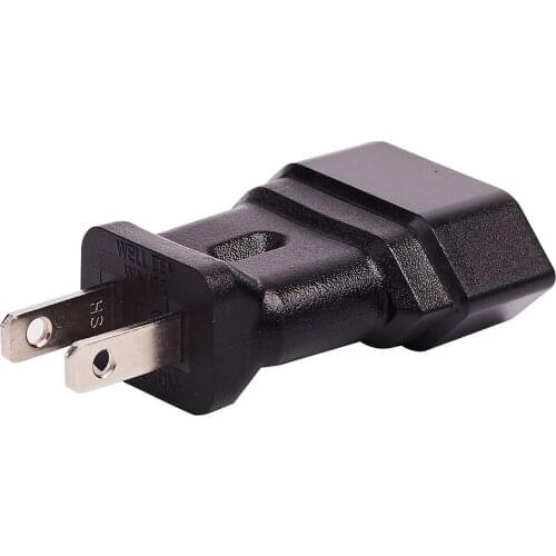 1-15P TO EU USA Male to Europe 2Pin Female AC Adapter, Nema 1-15P to EU 4.0mm Female AC Connector for European Travelers