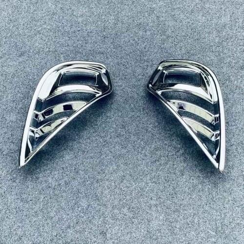 For 2021 Toyota Highlander Accessories Car Front Fog Light Frame Foglight Lamp Ring Cover Trim Protector ABS Chrome Car Styling