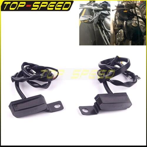 For Harley Bobber Chopper Cafe Racer MINI LED Flow Strobe Turn Signal Light Universal E24 Amber Light Blinker Indicator