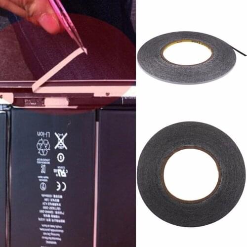 Hot 2MM width Black Double Sided Adhesive Tape for Mobile Phone Touch Screen/LCD/Display Glass Free Shipping