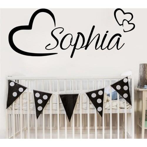 Customized Name Nursery Wall Stickers Vinyl Art Decals For Kids Room Decoration Wall Art Sticker Mural Bedroom Decor