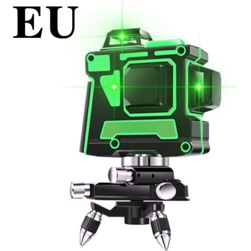 Infrared Laser Level Green 12 Lines 3D Level Self-Leveling 360 Horizontal And Vertical Cross Super Powerful Green Laser Level