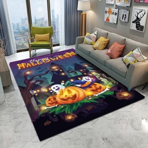 Hallway floor Decoration Mat Living Room Carpet Home Bathroom Flannel Rug Halloween Pattern Kitchen Mat Bedroom Entrance Doormat