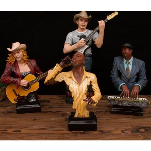 CREATIVE EUROPEAN SEMI-BODY MUSIC FIGURINES EUROPE UNITED STATES COUNTRY BAR KTV DESKTOP DECORATIONS ORNAMENTS FURNISHING GIFTS