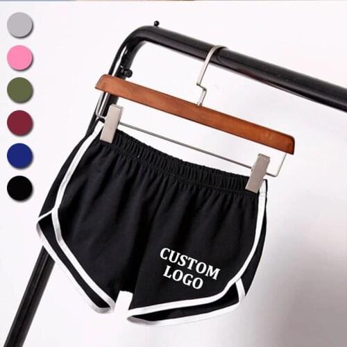 Summer Custom Your Logo Home Beach Pants Fitness Casual Ladies Shorts Sexy Skinny Yoga Shorts Casual Lady Elastic Waist