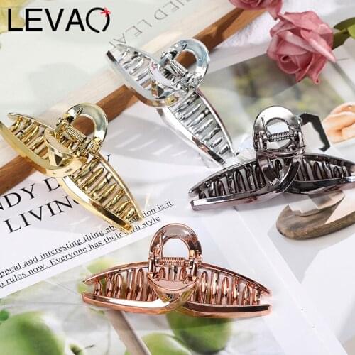 Levao 2021 Acrylic Hairpin Solid Hair Claws For Women New Hair Clip Hair Grips Washing Tool For Girls Hair Accessories Headwear