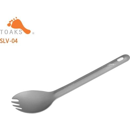 TOAKS Titanium Spork Outdoor Picnic and Household Dual-Use Tableware Spoon 162mm 12.5g SLV-04