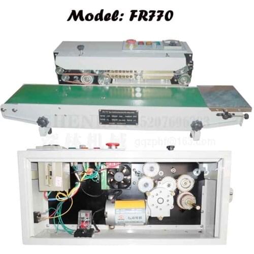 220V/110V Plastic bag sealing machine, electrical impulse sealer, constant heat automatic aluminum foil package sealer FR900