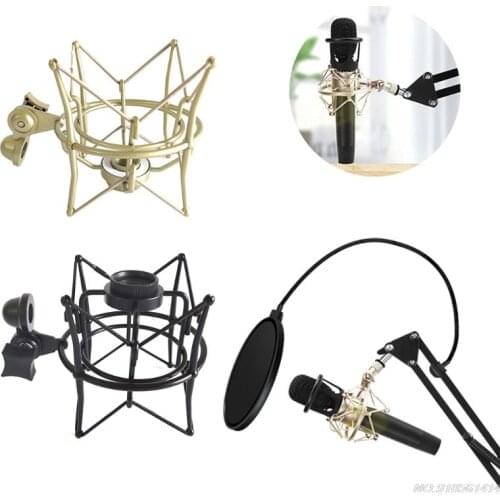 Metal Mount Spider Suspension Shockproof Shock Mount Microphone Spider Suspension Shockproof Mic Holder Clip AG09 21 Dropship