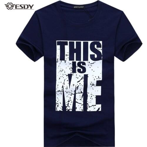 Mens T-shirt Fashion Alphabet Print Funny T-shirt Men Summer Casual Street Hip-hop Tee Shirt Male Tops
