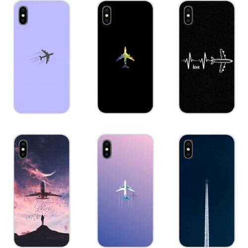Aircraft Airplane fly patterned For Xiaomi Mi4 Mi5 Mi5S Mi6 Mi A1 A2 A3 5X 6X 8 CC 9 T Lite SE Pro Soft Transparent Cases Covers
