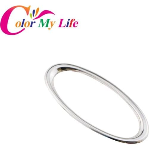 Color My Life Stainless Steel Car Steering Wheel Logo Circle Trim Stickers for Ford Everest Explorer Ranger 2015 2016 2017 Cars