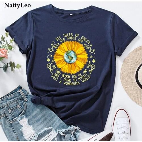 NattyLeo Women's T-shirts With Inscriptions