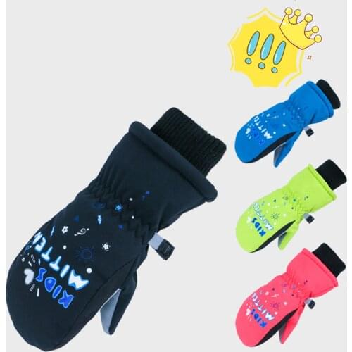 Brand New Kids Winter Ski Snow Gloves Child Boys Girls Waterproof Warm Cozy Snowboard Mitten Non-Slipping Material At Palm