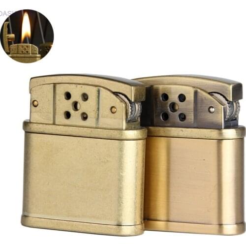 New Zorro Original Copper Lighter Vintage Trenches Kerosene Windbreak Brass Creative Wheel Smoking Gift