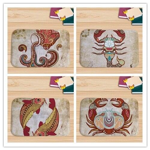 New Arrive Door Mats for Entrance 12 constellations Pattern Carpets Living Room Dust Proof Mat Home Decor 40x60cm