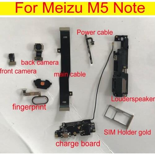 Original Tested Front or Rear big Back Camera Module Flex Cable For Meizu M5 Note usb charging board & fingerprint cable