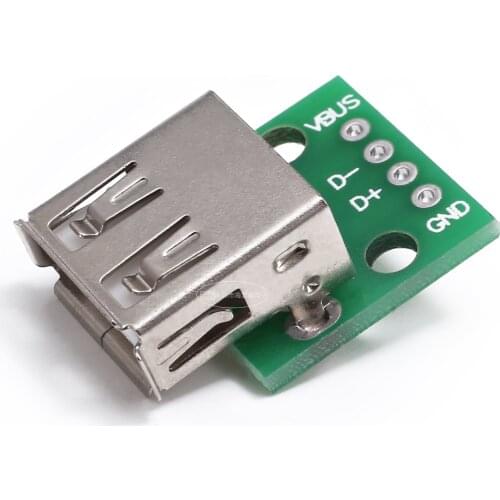 5pcs Type A Female USB To DIP 2.54mm PCB Connector Female USB PCB Board Connector USB PCB Socket USB Connector