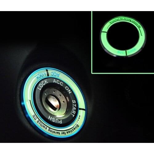Luminous Ignition Switch cover key switch decoration ring for KIA RIO Ceed Sportage R For Hyundai Verna sonata elantra