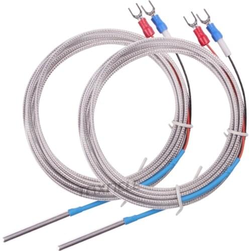 Probe Type Thermocouple K Temperature Sensor 2m Cable Wire 0~800C for Measuring Boiler Oven Temperature Controller