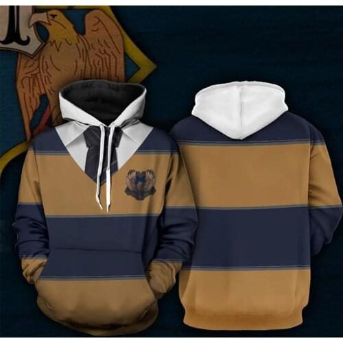 Ravenclaw Hoodie Sweatshirts Cosplay Costume 3D Printing Hood Hoodie Jacket Coat Top