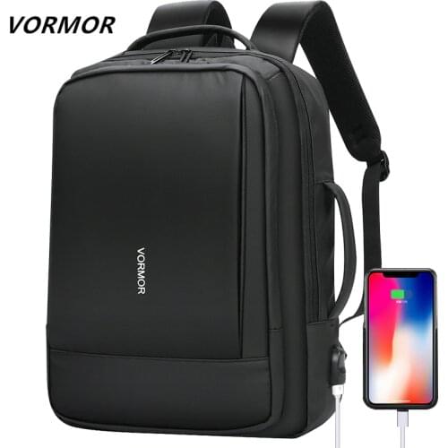 VORMOR 2020 New Fashion Men Backpack Waterproof 14 15.6 inch Laptop Backpacks Business USB Charging Male Travel Bag