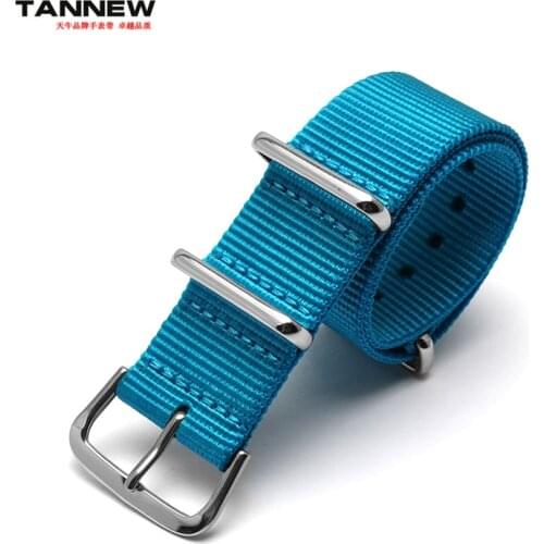 High-quality sky Blue 18mm 20mm 22mm 24mm waterproof nylon strap NATO strap with gold buckle