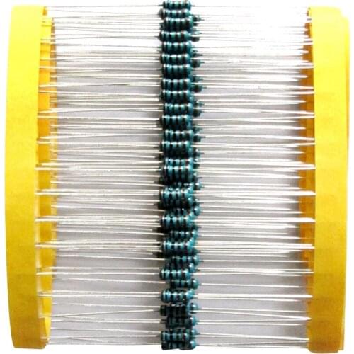 100 Pieces Rings High Precision 1% Metal Film Resistor 0.25W 1K Ohm
