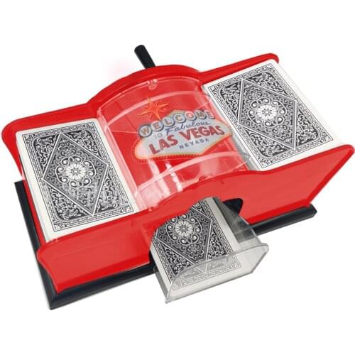 Funny Automatic Poker Card Shuffler Board Game Hand Cranked Playing Cards Shuffler Machine Family Game Club Robot Card Shuffler