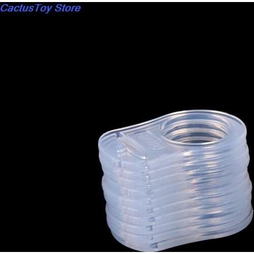 10Pcs/lot Clear Color Silicone Baby Infant Born Mam Pacifier Adapter Rings Dummy Clip Adapter Chain Pacifier Holder