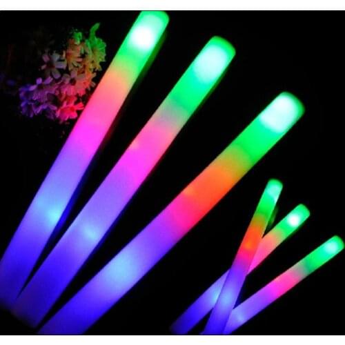 12/15 Pcs Colorful LED Foam Stick Party Fluorescence Light Glow Sticks Bracelets Necklaces Neon for Wedding Party Glow Sticks