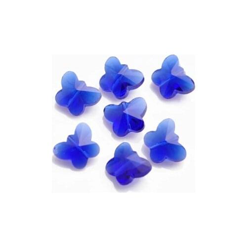 14mm Transparent Acrylic Faceted Butterfly Charm Beads