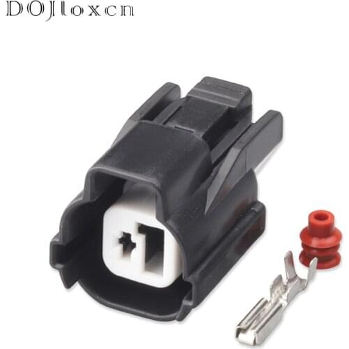 2 Sets Kit Sumitomo 1 Pin Way Female Vtec Solenoid Plug Car Horn Sensor Waterproof Black Connector 6189-0386 for Honda
