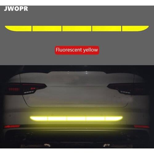 2 Pcs/set Car Reflective Tape Safety Scratch-resistant Warning Strips Trunk Body Decoration Stickers Auto Parts Car Accessories