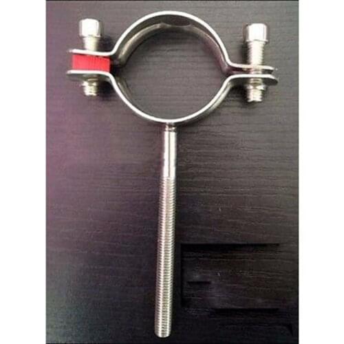 48-51mm 2" 304 Stainless Steel Thread Length 100mm Clamp Clip Support bracket with M8 Screw Pole