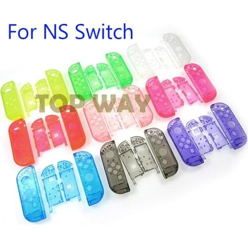 5sets Clear shell Plastic R L Housing Shell Case Cover for Nintendo Switch NS Joy Con Controller Transparent Right Left Shell