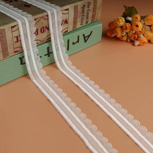 5Yards Elastic Lace Trim Ribbon For DIY Handmade Craft Sewing Clothing Underwear Home Textile Materials Accessories