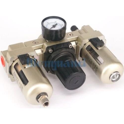 AC3000-03 Manual Drain G3/8" Air Source Treatment Unit Pneumatic Lubricator+Filter+Regulator