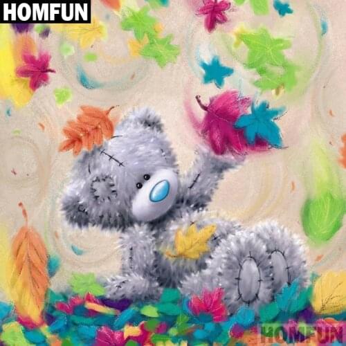 HOMFUN Full Square/Round Drill 5D DIY Diamond Painting "Cartoon bear" Embroidery Cross Stitch 5D Home Decor Gift A06681