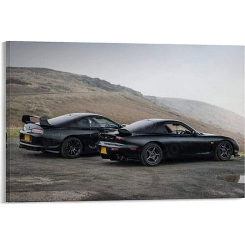 Car JDM Rx7 and Supra Canvas Art Poster Picture Modern Office Family Bedroom Decorative Posters Gift Wall Decor Painting