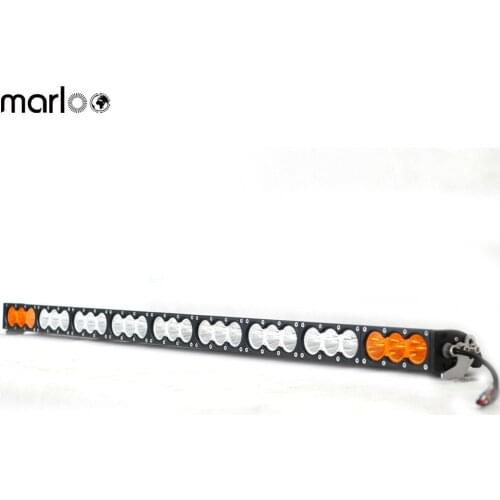 Marloo 48 inch Led Light Bar 270W Amber & White LED Light Bar Spot Flood Combo Offroad Work Driving Offroad 4WD Light
