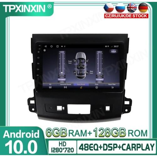 6+128G For Mitsubishi Outlander 2006-2012 Car Multimedia Player GPS Navigation Headunit Auto Radio Audio Stereo Tape Recorder