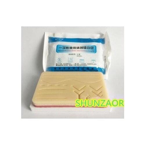 Large Premium 3-Layer Suture Practice Pad w/ Wounds on Sturdy Base (6.8" x 5.1") | Will Not Easily Separate, Tear or Rip