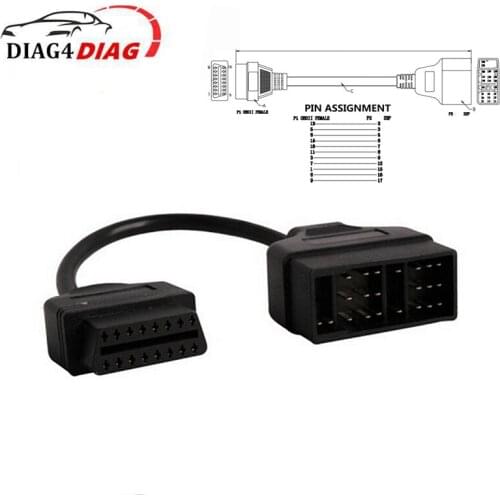 OBD2 Diagnostic Cable 22pin OBDII Interface For Toyota 22pin Male Auto Adapter to 16pin Female Connector Car Extension Cable
