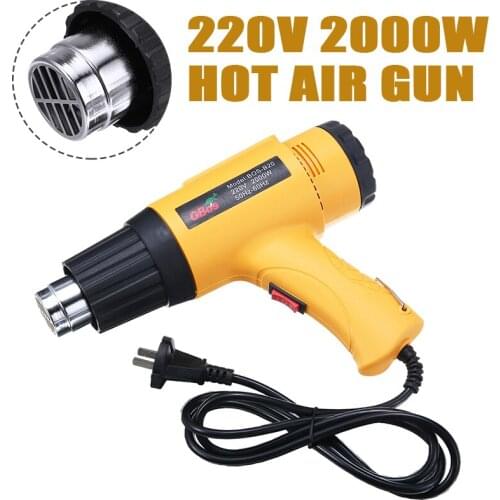2000W Electric Hot Air Gun 2 Temperatures with 1 Nozzle Shrink Wrapping 220V Heat Gun Thermal Car Film Power Tool AU Plug