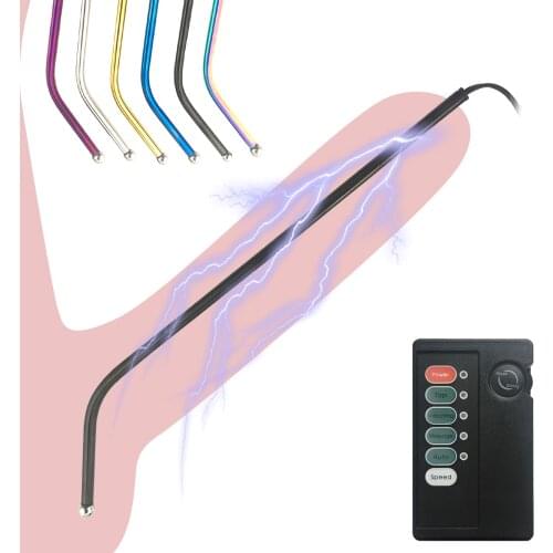 Electric Shock Male Penis Plug Urethral Dilator Metal Urethral Catheter Masturbator Horse Eye Stimulation Penis Plug Sounding